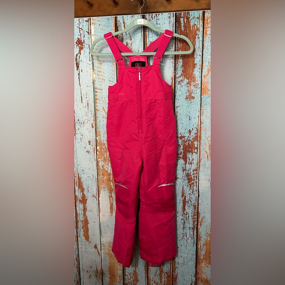 Swiss Tech Pink Kids Snow Bib Overalls